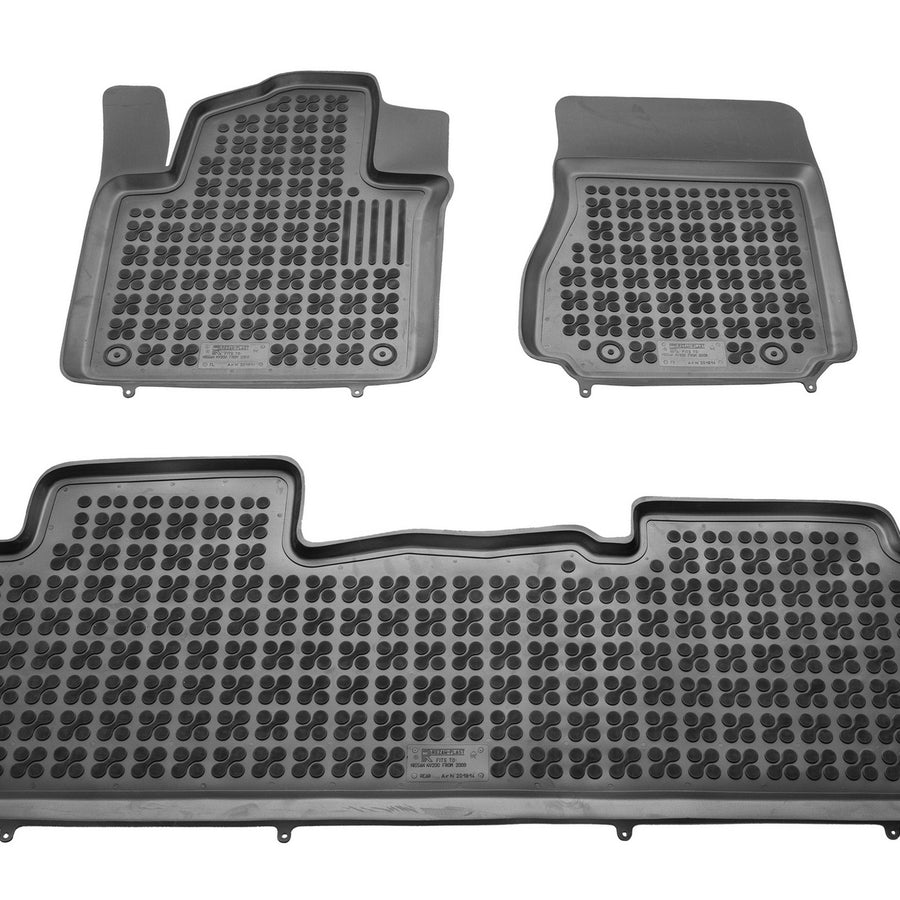 Gummi Fußmatten für Nissan NV200 Schwarz Gummi Fußmatten für Nissan NV200 Schwarz