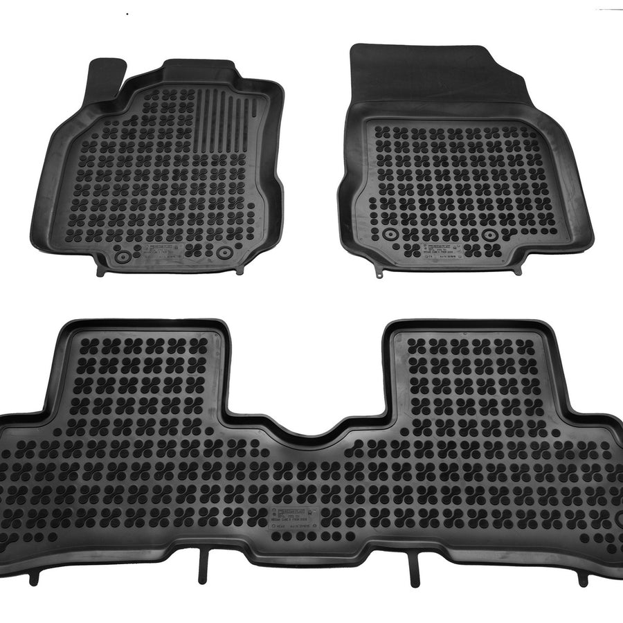 Gummi Fußmatten für Nissan Cube Schwarz Gummi Fußmatten für Nissan Cube Schwarz