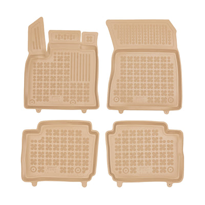 Gummi Fußmatten für Nissan Qashqai III Beige / E-Power