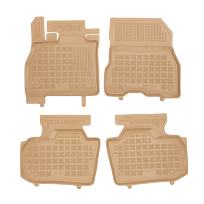Gummi Fußmatten für Nissan Leaf Elektrisch Beige
