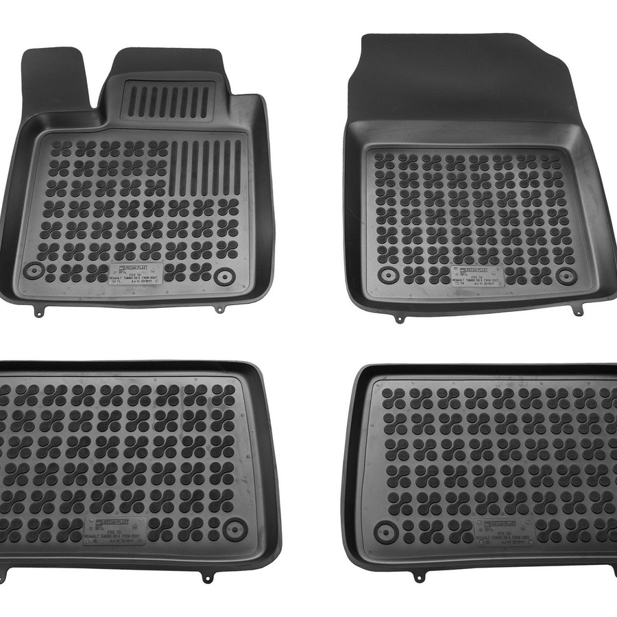 Gummi Fußmatten für Renault Twingo II Schwarz Gummi Fußmatten für Renault Twingo II Schwarz