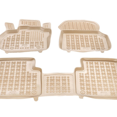 Gummi Fußmatten für Renault Zoe Beige