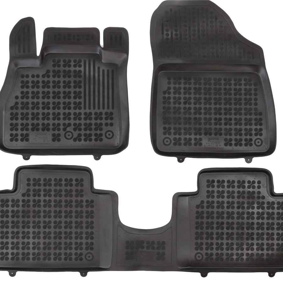 Gummi Fußmatten für Renault Grand Scenic IV Schwarz Gummi Fußmatten für Renault Grand Scenic IV Schwarz