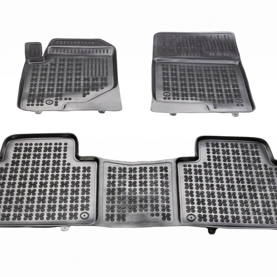 Gummi Fußmatten für SsangYong Musso Grand / Rexton II Schwarz Gummi Fußmatten für SsangYong Musso Grand / Rexton II Schwarz