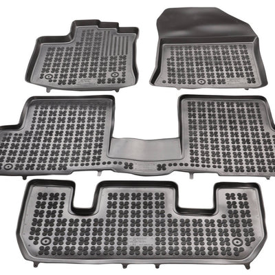 Gummi Fußmatten für Dacia Lodgy / Lodgy Stepway Schwarz / 7-Sitzer