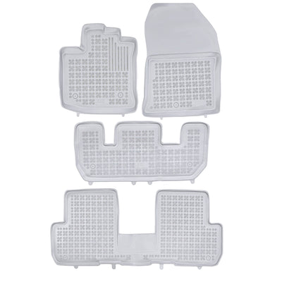 Gummi Fußmatten für Dacia Lodgy / Lodgy Stepway Grau / 7-Sitzer