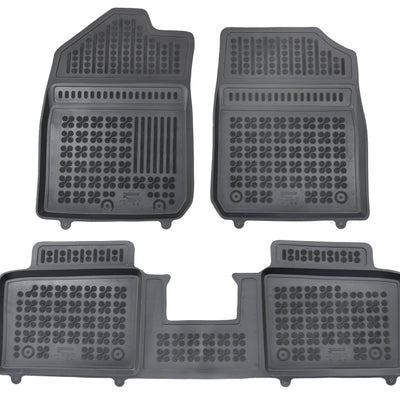 Gummi Fußmatten für Dacia Spring Schwarz