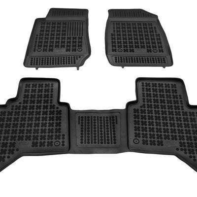 Gummi Fußmatten für Isuzu D-Max II Schwarz / 5-Sitzer