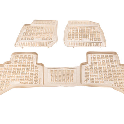 Gummi Fußmatten für Isuzu D-Max II Beige / 5-Sitzer