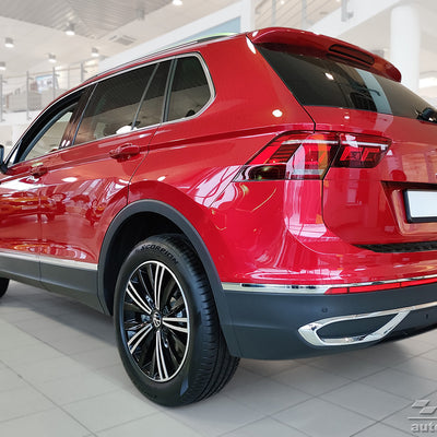 Geriffelter Kantenschutz für VW Tiguan II Schwarz Matt