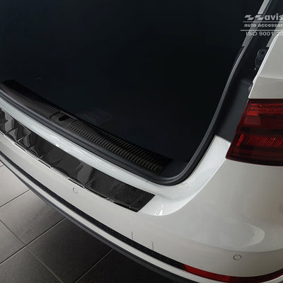 Carbon Ladekantenschutzleiste für AUDI  A4 B9 avant 2015-> Schwarz Carbon