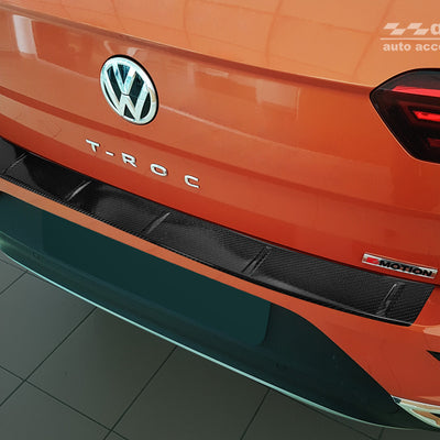 Carbon Ladekantenschutzleiste für VOLKSWAGEN T-ROC / cabrio 2017-2022, FL2022-> Schwarz Carbon