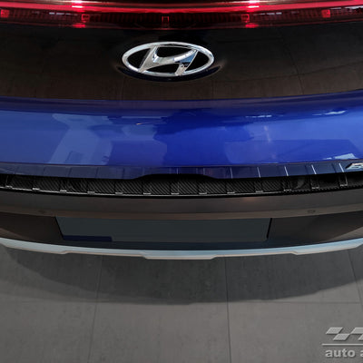 Carbon Ladekantenschutzleiste für HYUNDAI BAYON 2021-> Schwarz Carbon
