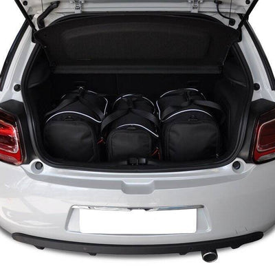 CITROEN DS3 HATCHBACK 2009-2016 KOFFERRAUMTASCHEN SET 3 STK