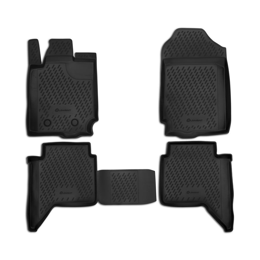 3D Element Gummi Fußmatten für FORD Ranger, 4 Türer, 2011-> 4er Set Schwarz 3D Element Gummi Fußmatten für FORD Ranger, 4 Türer, 2011-> 4er Set Schwarz