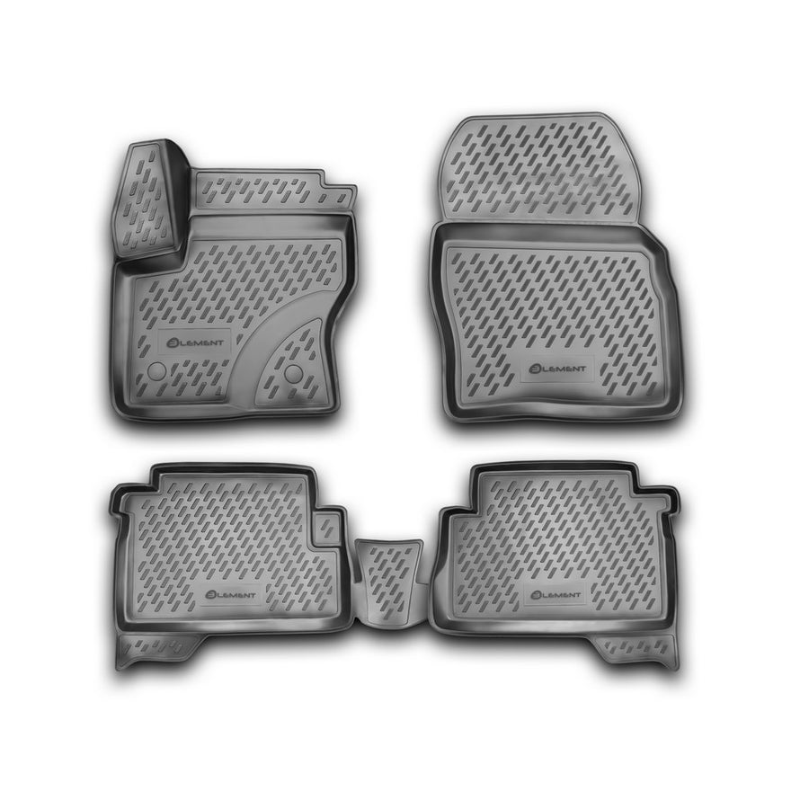 3D Element Gummi Fußmatten für FORD Kuga, 2013-> 4er Set → FORD Kuga, 2te Generation 2013-2019->, 4 Set Schwarz 3D Element Gummi Fußmatten für FORD Kuga, 2013-> 4er Set → FORD Kuga, 2te Generation 2013-2019->, 4 Set Schwarz