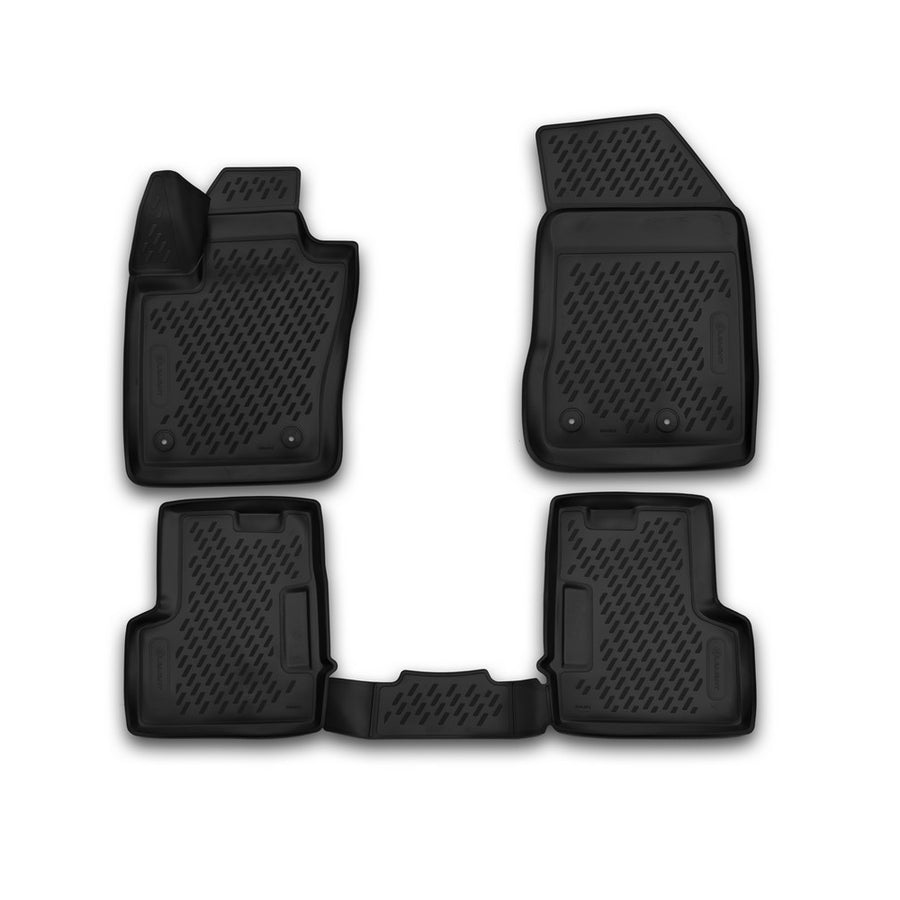 3D Element Gummi Fußmatten für JEEP Renegade, 2014 ->, 4er Set Schwarz 3D Element Gummi Fußmatten für JEEP Renegade, 2014 ->, 4er Set Schwarz