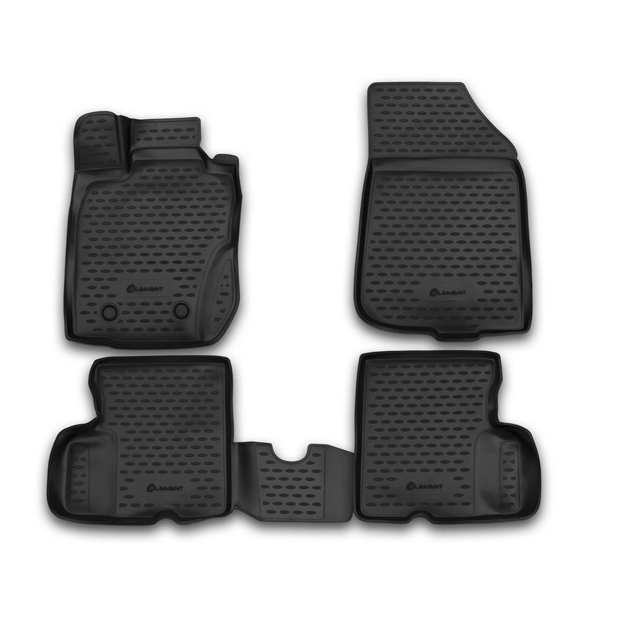 3D Element Gummi Fußmatten für NISSAN Terrano, 2014-2016, 4WD, 4er Set Schwarz 3D Element Gummi Fußmatten für NISSAN Terrano, 2014-2016, 4WD, 4er Set Schwarz