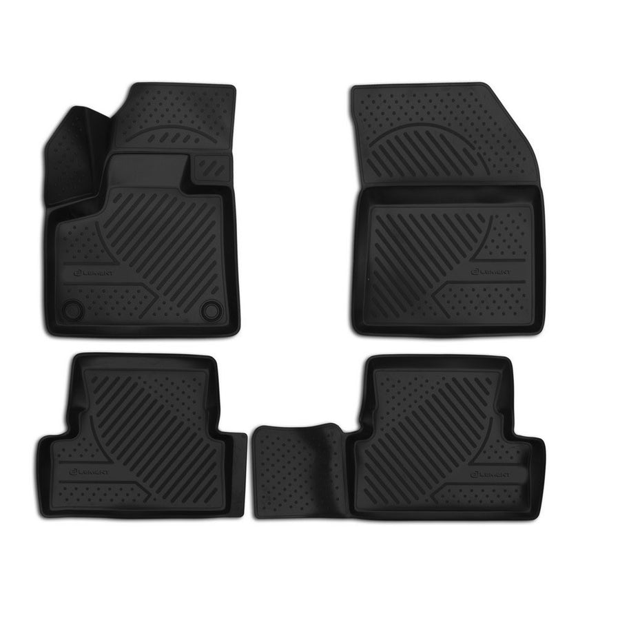 3D Element Gummi Fußmatten für  PEUGEOT 3008, 2017->, AT, 4er Set Schwarz 3D Element Gummi Fußmatten für  PEUGEOT 3008, 2017->, AT, 4er Set Schwarz