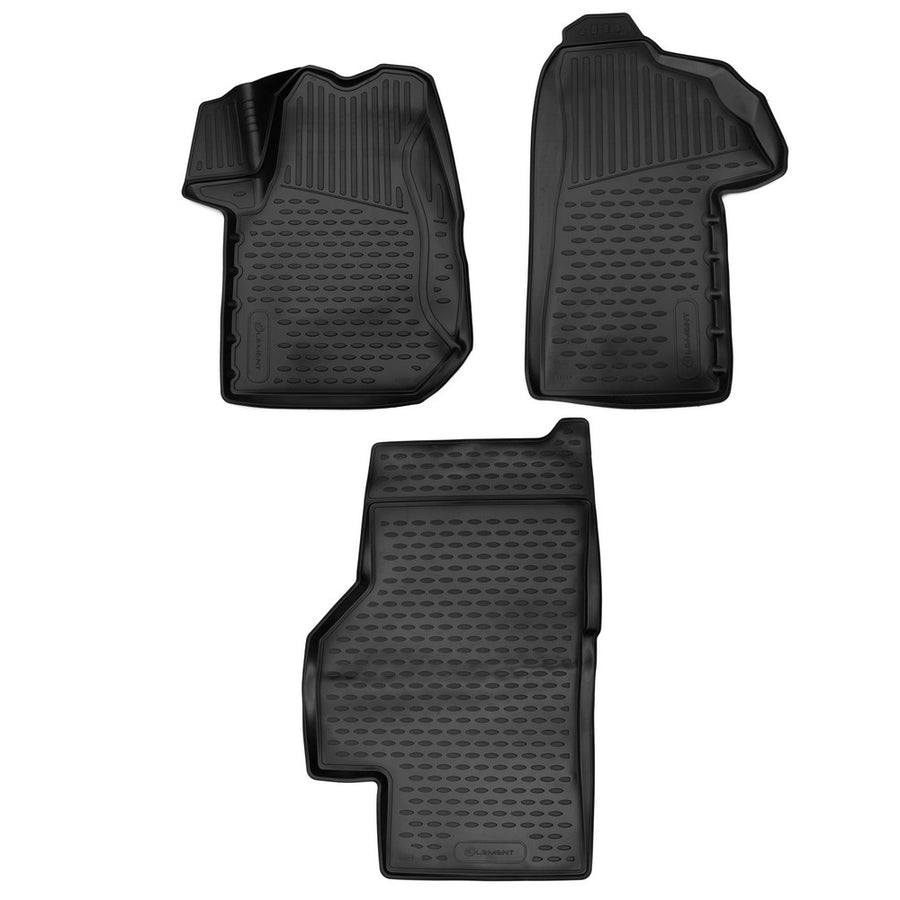 3D Element Gummi Fußmatten für Renault Master, 2010->, 3rd gen, VAN, front Sitzer Reihe, 3 Set Schwarz 3D Element Gummi Fußmatten für Renault Master, 2010->, 3rd gen, VAN, front Sitzer Reihe, 3 Set Schwarz