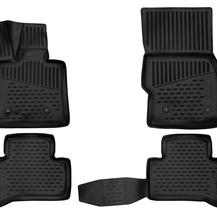 3D Element Gummi Fußmatten für Alfa Romeo Stelvio Schwarz 3D Element Gummi Fußmatten für Alfa Romeo Stelvio Schwarz