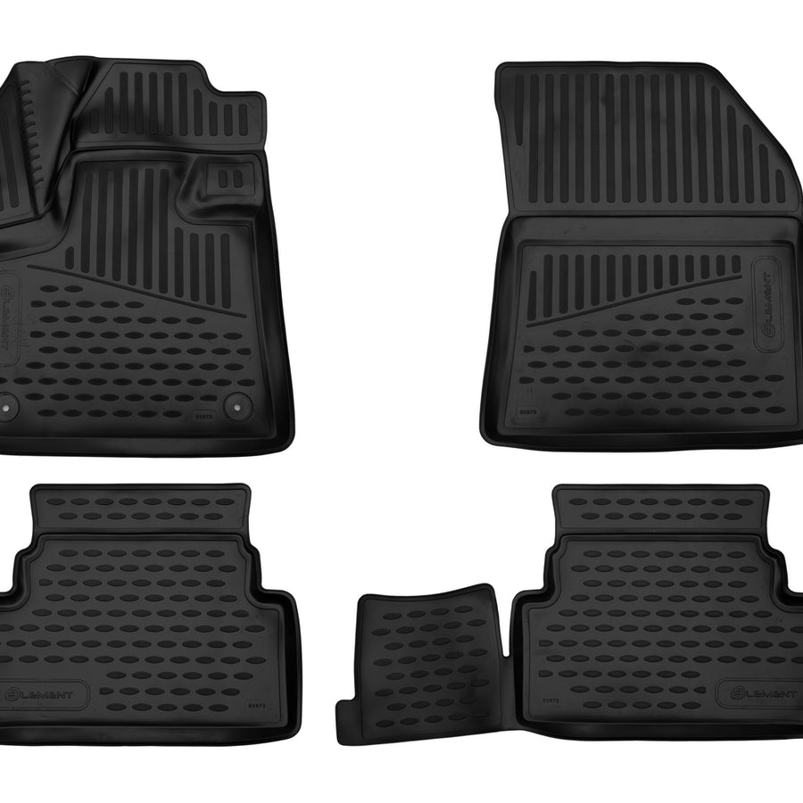3D Element Gummi Fußmatten für Opel Grandland X Schwarz 3D Element Gummi Fußmatten für Opel Grandland X Schwarz