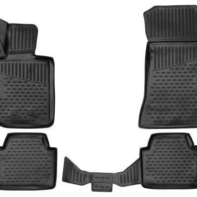 3D Element Gummi Fußmatten für BMW Series 3 G20, 2019-> Limousine, 4 Set Schwarz
