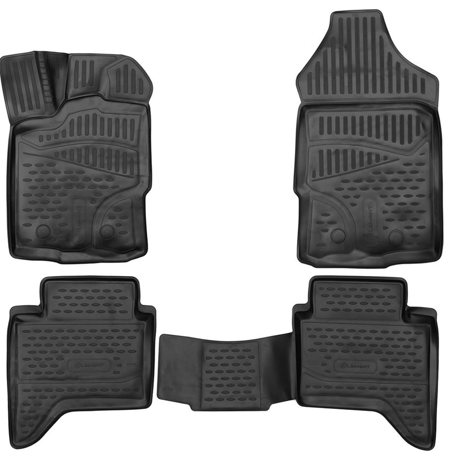 3D Element Gummi Fußmatten für FORD Ranger Supercrew, 2019-> 4er Set Schwarz 3D Element Gummi Fußmatten für FORD Ranger Supercrew, 2019-> 4er Set Schwarz