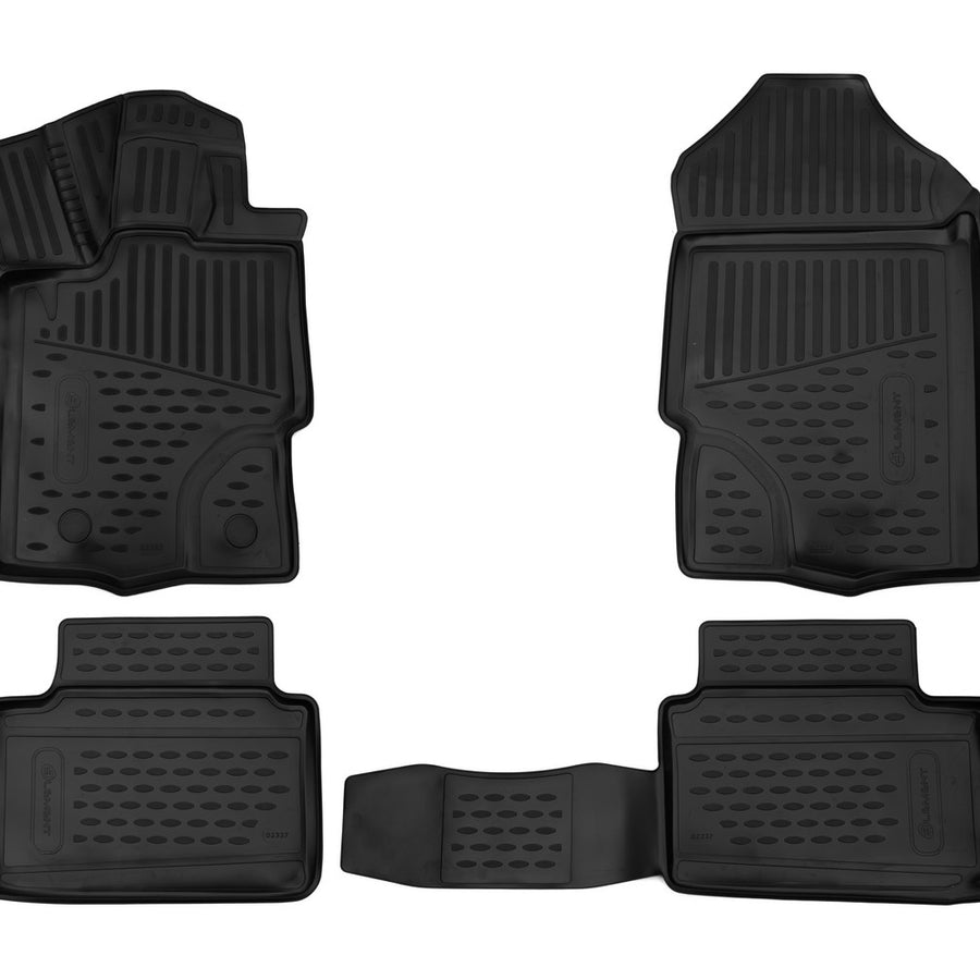 3D Element Gummi Fußmatten für  FORD Ranger SupercaB, 2019->, Pickup, 4er Set Schwarz 3D Element Gummi Fußmatten für  FORD Ranger SupercaB, 2019->, Pickup, 4er Set Schwarz