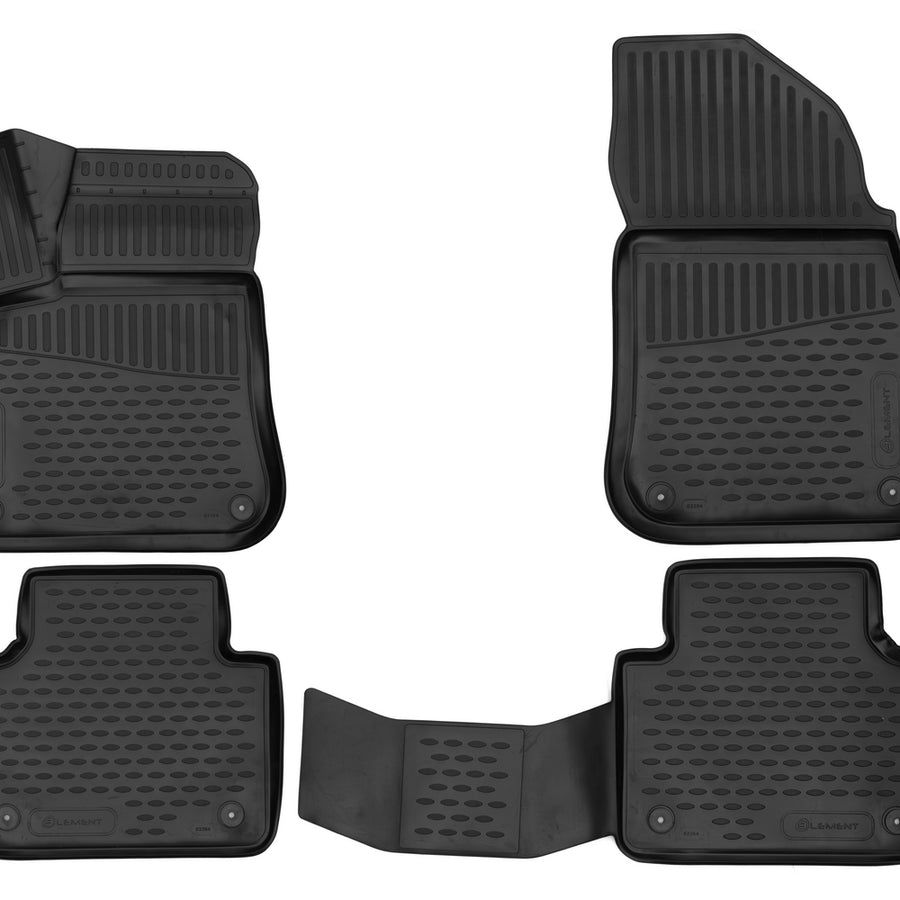 3D Element Gummi Fußmatten für Porsche Cayenne II Schwarz 3D Element Gummi Fußmatten für Porsche Cayenne II Schwarz