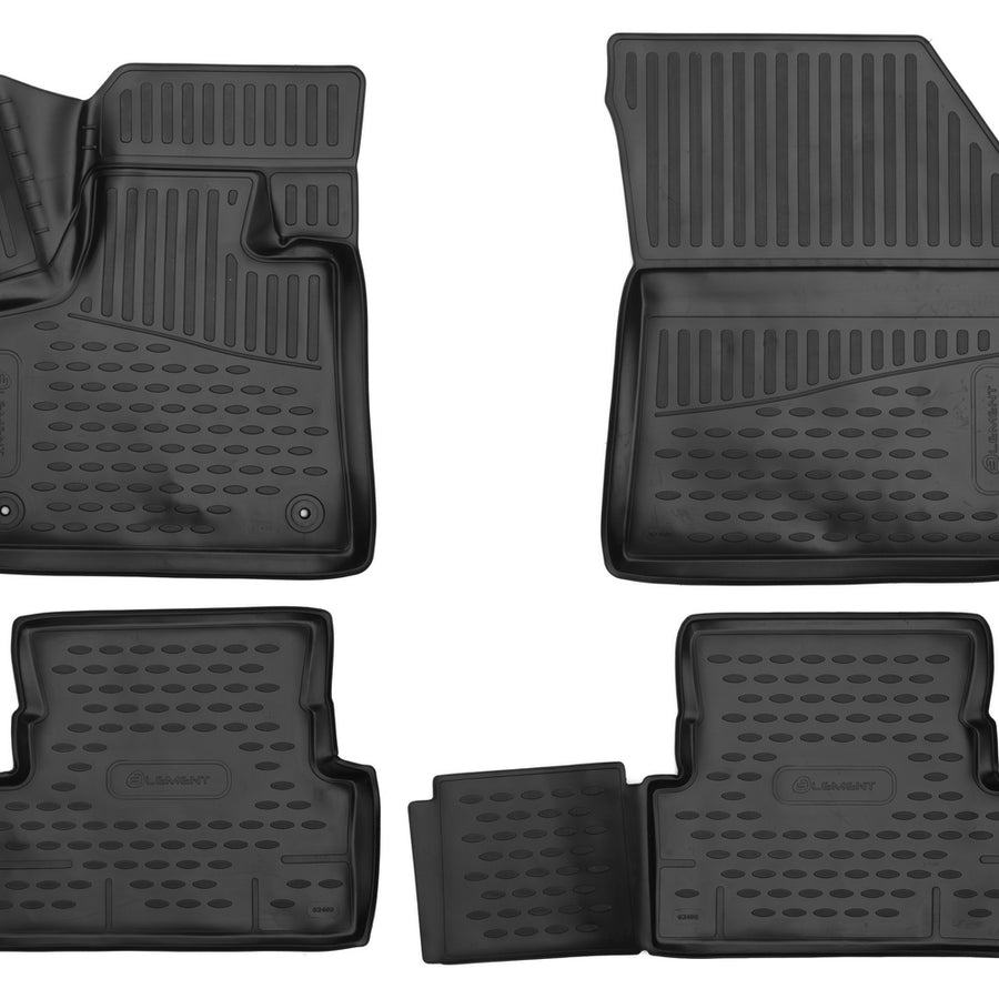 3D Element Gummi Fußmatten für Peugeot 3008 Schwarz 3D Element Gummi Fußmatten für Peugeot 3008 Schwarz