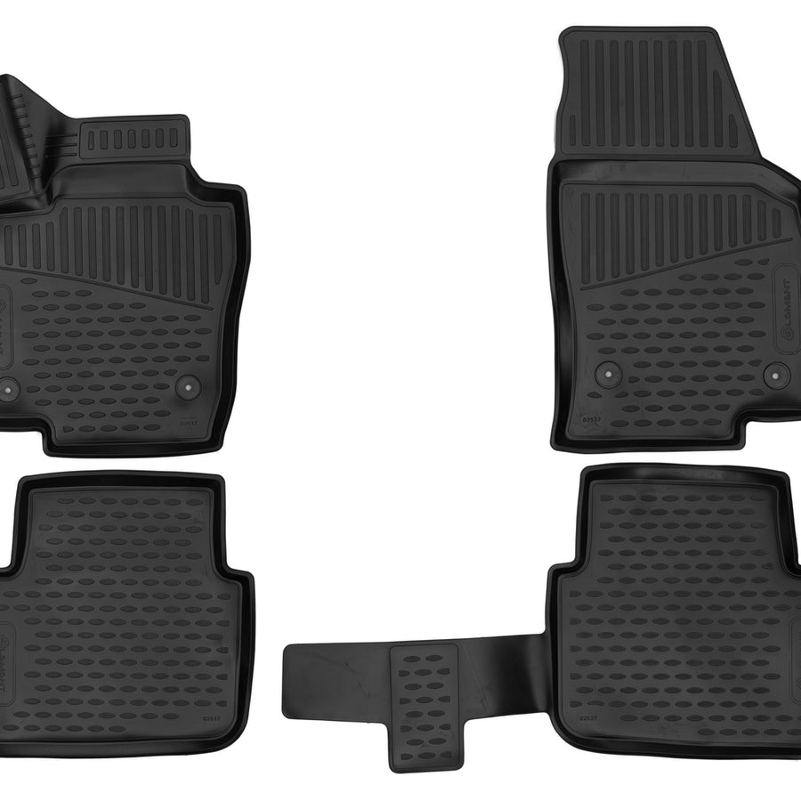 3D Element Gummi Fußmatten für SKODA Kamiq, 2019-> Cross , 4er Set Schwarz 3D Element Gummi Fußmatten für SKODA Kamiq, 2019-> Cross , 4er Set Schwarz