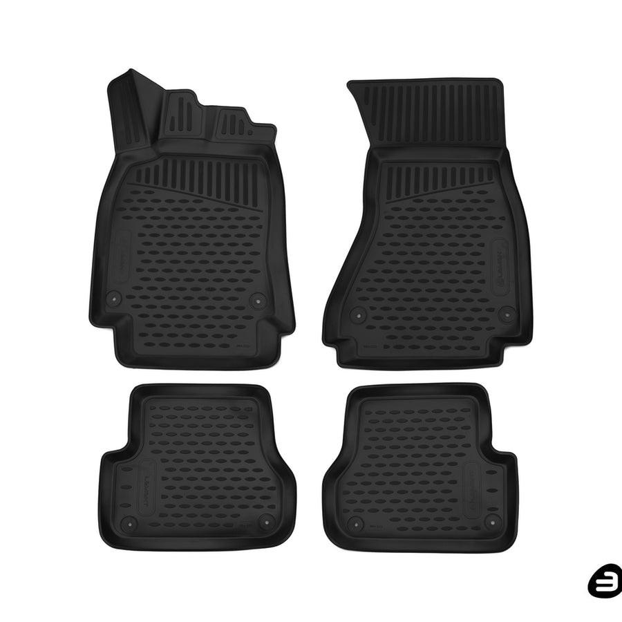 3D Element Gummi Fußmatten für Audi A6 C7 Schwarz 3D Element Gummi Fußmatten für Audi A6 C7 Schwarz