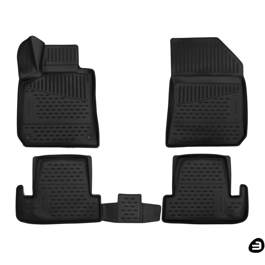 3D Element Gummi Fußmatten für PEUGEOT 308, 2014->, 4er Set Schwarz 3D Element Gummi Fußmatten für PEUGEOT 308, 2014->, 4er Set Schwarz
