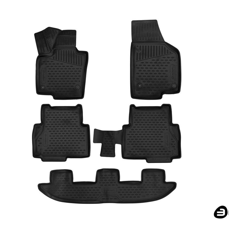 3D Element Gummi Fußmatten für SEAT AlhamBra, 2017->, MPV, Mk2 (7N), (Europäische Version ), 5er Set Schwarz 3D Element Gummi Fußmatten für SEAT AlhamBra, 2017->, MPV, Mk2 (7N), (Europäische Version ), 5er Set Schwarz
