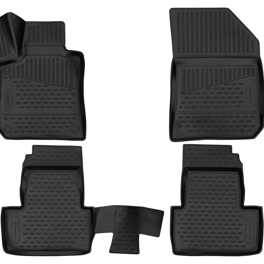 3D Element Gummi Fußmatten für Peugeot 308 II Schwarz 3D Element Gummi Fußmatten für Peugeot 308 II Schwarz