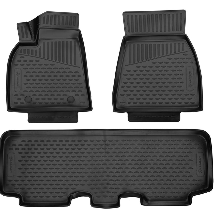 3D Element Gummi Fußmatten für TESLA Model Y (Originalmaß), 2020->, suv, 3 Set USA Schwarz 3D Element Gummi Fußmatten für TESLA Model Y (Originalmaß), 2020->, suv, 3 Set USA Schwarz