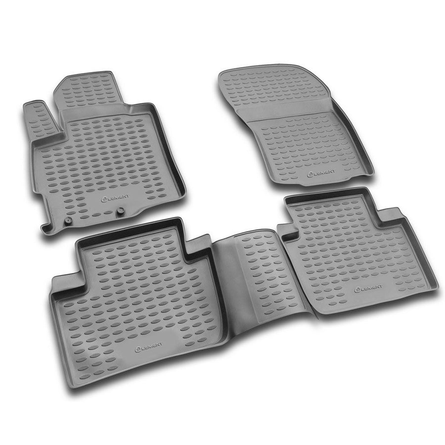 3D Element Gummi Fußmatten für Mitsubishi Outlander Schwarz 3D Element Gummi Fußmatten für Mitsubishi Outlander Schwarz