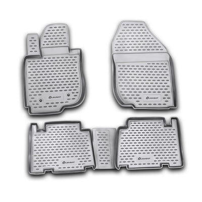 3D Element Gummi Fußmatten für TOYOTA RAV4 XA30 long 01/2006-2016, 4er Set Schwarz