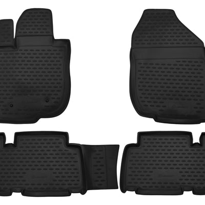 3D Element Gummi Fußmatten für TOYOTA RAV4 XA30 long 01/2006-2016, 4er Set Schwarz