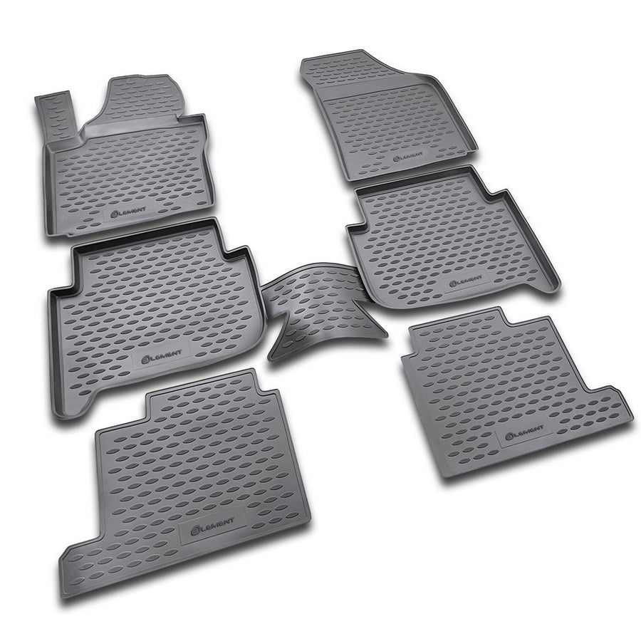 3D Element Gummi Fußmatten für VOLKSWAGEN Touran (I), 2003-2010, (II), 2010-2015, 7 Sitzer., 6 Set Schwarz 3D Element Gummi Fußmatten für VOLKSWAGEN Touran (I), 2003-2010, (II), 2010-2015, 7 Sitzer., 6 Set Schwarz