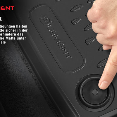 3D Element Gummi Fußmatten für ALFA Romeo Giulia (II), 4 x 2, Heckantrieb  2016->, 4er Set EU Schwarz