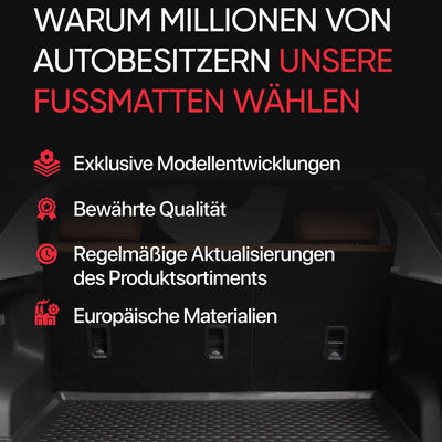 3D Element Kofferraumwanne für  VOLVO XC90, 2015->, 5-Sitzer-7 Sitzer (geteilte Rückbank ), Schwarz