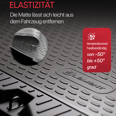 3D Element Kofferraumwanne für  VOLVO XC90, 2015->, 5-Sitzer-7 Sitzer (geteilte Rückbank ), Schwarz