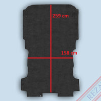 Laderaum Boden für Fiat Scudo Citroen Jumpy Peugeot Expert Toyota ProAce L2H1 L2H2 Schwarz