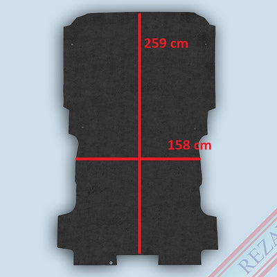 Laderaum Boden für Fiat Scudo Citroen Jumpy Peugeot Expert Toyota ProAce L2H1 L2H2 Schwarz
