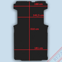 Laderaum Boden für Citroen Jumper / Fiat Ducato / Peugeot Boxer L2 langer Radstand Schwarz