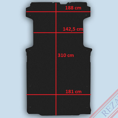 Laderaum Boden für Citroen Jumper / Fiat Ducato / Peugeot Boxer L2 langer Radstand Schwarz