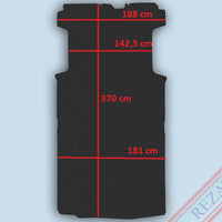 Laderaum Boden für Citroen Jumper / Fiat Ducato / Peugeot Boxer L3 langer Radstand Schwarz