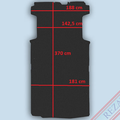 Laderaum Boden für Citroen Jumper / Fiat Ducato / Peugeot Boxer L3 langer Radstand Schwarz